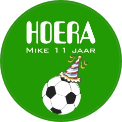 Verjaardagsticker voetbalthema