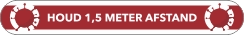 Vloersticker houd afstand
