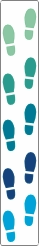 voetstappen stickervel