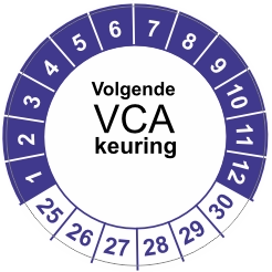 Volgende VCA keuring 4cm