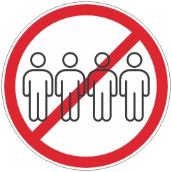 Geen groepsvorming sticker