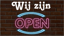 Wij zijn open bordje neon