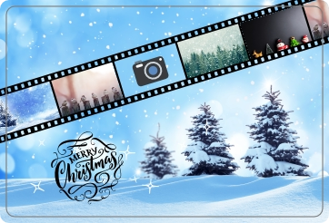 Winter Kerst Fotostrip Fleecedeken