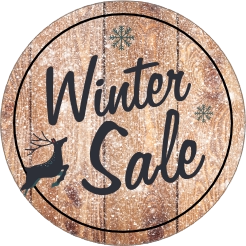 Winter Sale Achter glas hout print