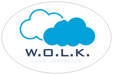 Wolk logo voorbeeldsticker